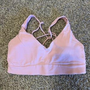 Light Pink Strappy Sports Bra